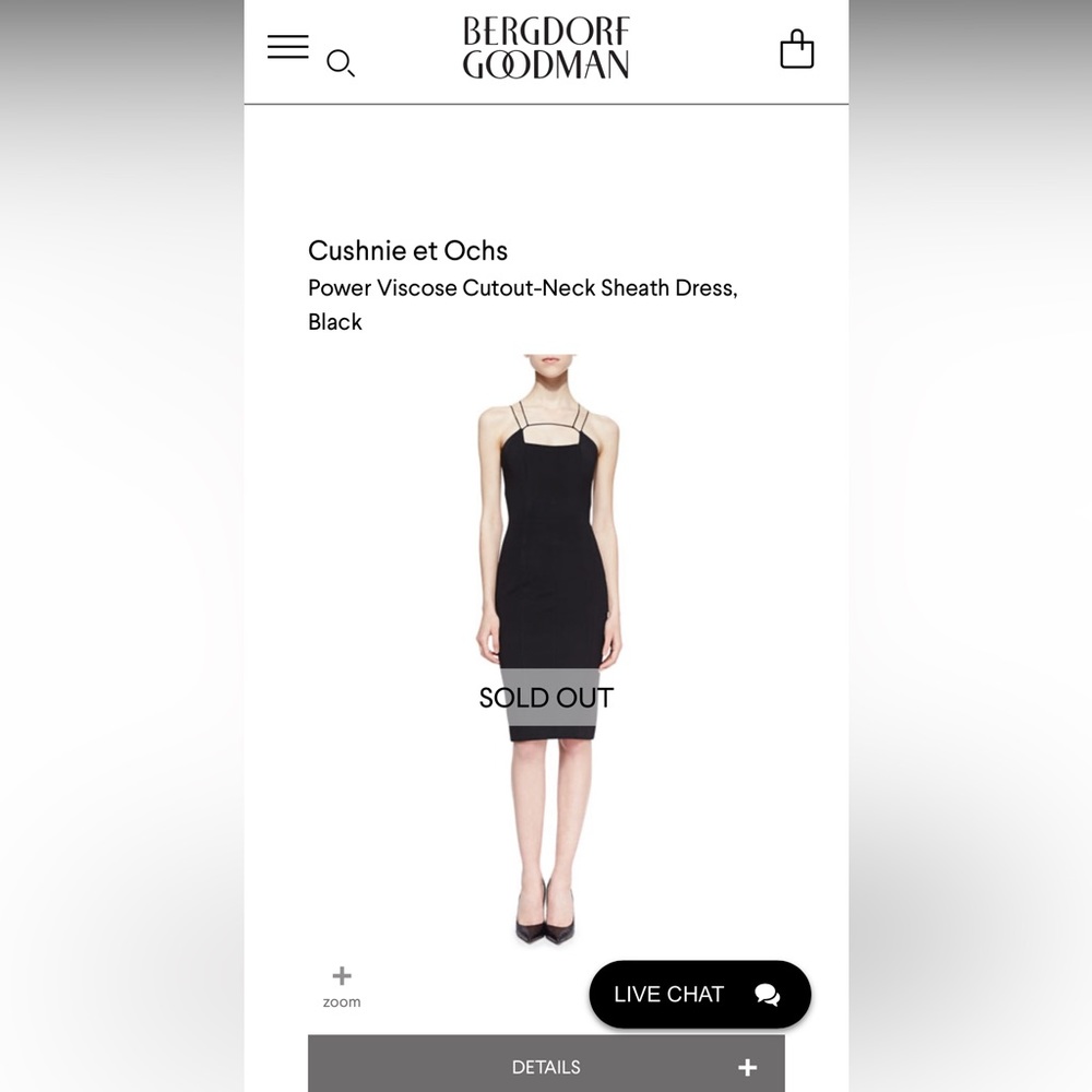 Cushine et Ochs black dress size 8 (fits more like 6)